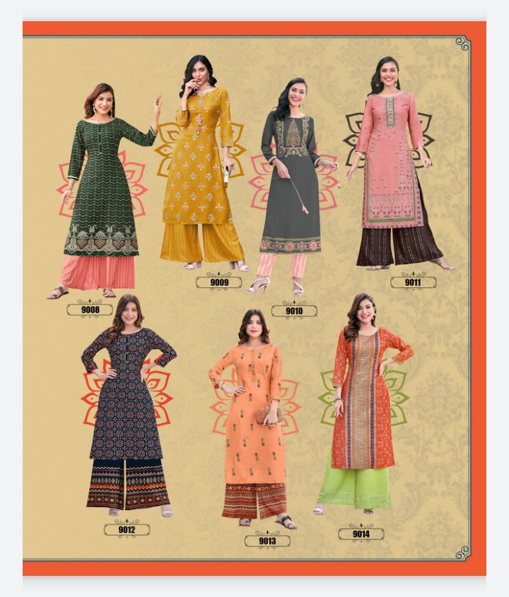 Bibas 9 Designer Fancy latest Designer Festive Wear Kurti With Bottom Collection
